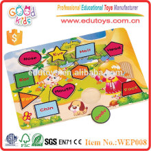 OEM Passed Colorful and Fashion Design Plywood Kids Puzzle